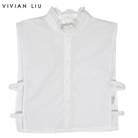 VIVIAN LIU 薇薇安刘R2343018 秋女装新款木耳边弹力无袖假领打底