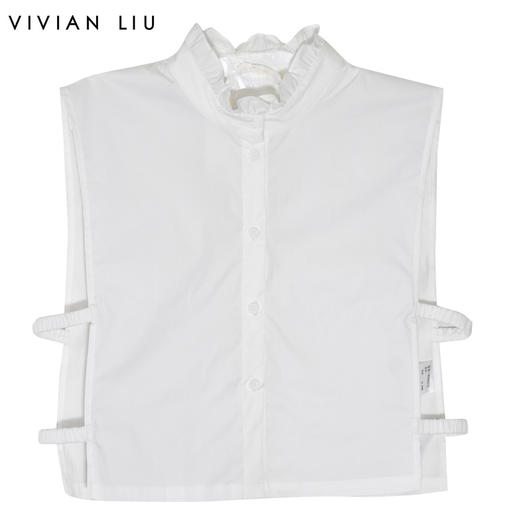 VIVIAN LIU 薇薇安刘R2343018 秋女装新款木耳边弹力无袖假领打底 商品图0