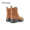 Dfuse迪芙斯冬季新款牛皮厚底前拉链鬼帝靴短靴女DF34116002 商品缩略图3