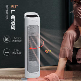 松下（Panasonic）暖风机取暖器家用冷暖两用离子群净化电暖器速热电暖风遥控电暖气浴室电暖炉DS-P2012CW