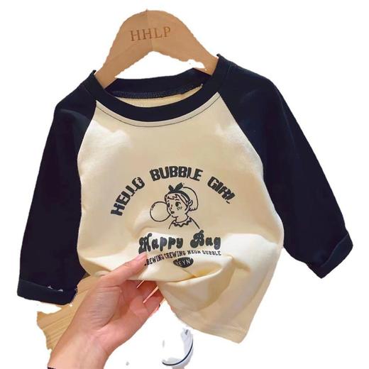 【高品质的工艺水准，多种颜色可供选择！】女童T恤2023春装新款儿童韩版卡通打底休闲百搭上衣宝宝洋气长袖lm 商品图4