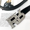 BeQueenStory 头层牛皮锌合金扣头板扣重工耐磨设计感腰带皮带 商品缩略图2