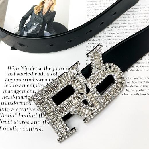 BeQueenStory 头层牛皮锌合金扣头板扣重工耐磨设计感腰带皮带 商品图2