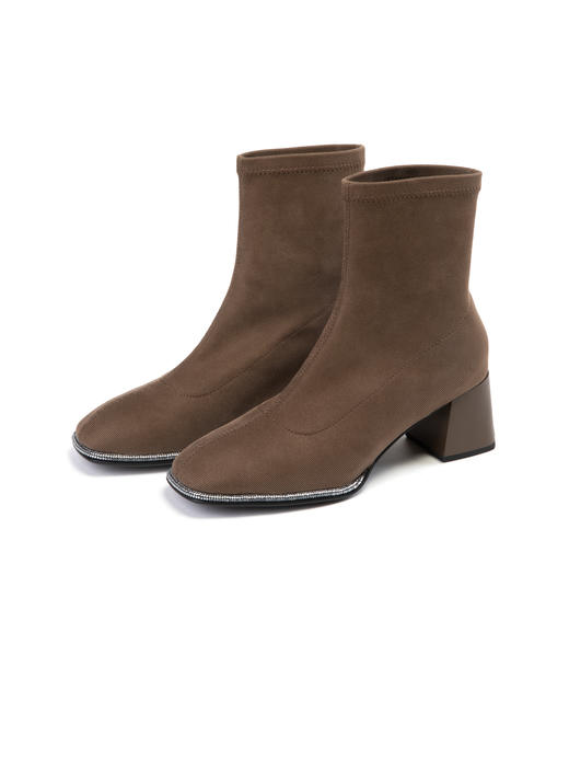 星期六简约粗高跟时装靴弹力靴SS34116578 商品图3