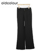 oldcolour黑色高腰微喇裤秋季新款气质显瘦百搭休闲裤女O31073109 商品缩略图1