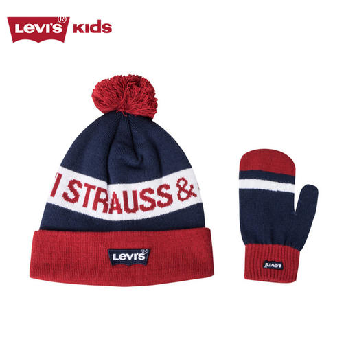 Levi's 冬 大童小童 冷帽/手套2件套 LAN-BH-8588 商品图0