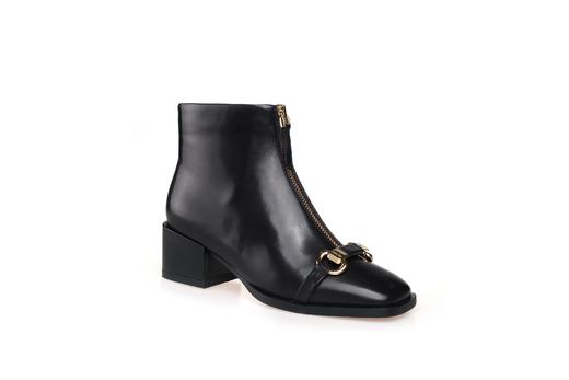 豪麟名鞋奥莱迪嘉女鞋短靴胎牛皮革DJYYA32WN006黑色  原价2660元 商品图0
