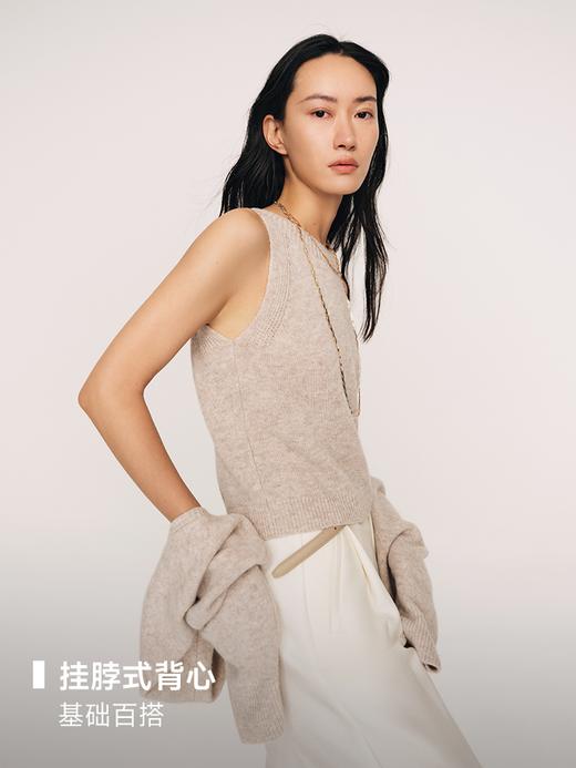 四种穿法 羊绒羊毛混纺两件套针织外套背心FJ492623O 商品图6