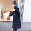 WZNH-WY80589 时尚格纹双面羊绒大衣女2023年秋季上新高端轻奢长款毛呢外套 商品缩略图2