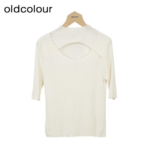 oldcolour修身显瘦针织衫秋季新款气质百搭中袖上衣女GO31052830 商品图3