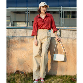 卡其色休闲工装裤