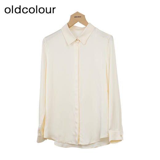 oldcolour杏色长袖衬衫秋季新款气质百搭通勤上衣女GO31013871 商品图0