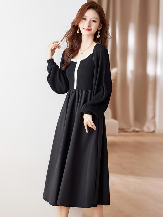 秋季上新，气质时尚收腰显瘦两件套裙HR-WA23839 商品图3