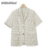 oldcolour格子西装外套秋季新款休闲百搭短袖上衣女GO31048888 商品缩略图0
