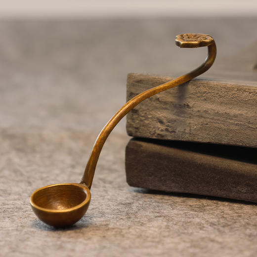 【庆学堂】如意/龙头小铜勺   书法国画磨墨加水专用水勺 商品图2