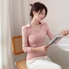 长袖毛衣设计感女小众2023秋季新款翻领针织衫气质温柔上衣打底衫 商品缩略图2