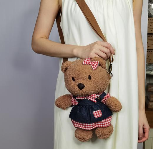 缤纷熊長毛斜挎袋 商品图1