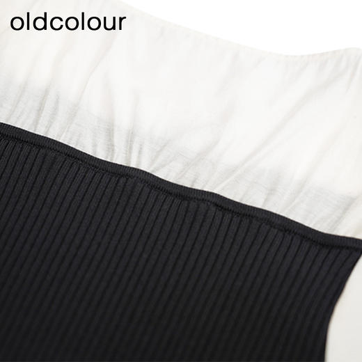 oldcolour法式拼接衬衫秋季新款设计感百搭修身上衣女GO31013021 商品图3