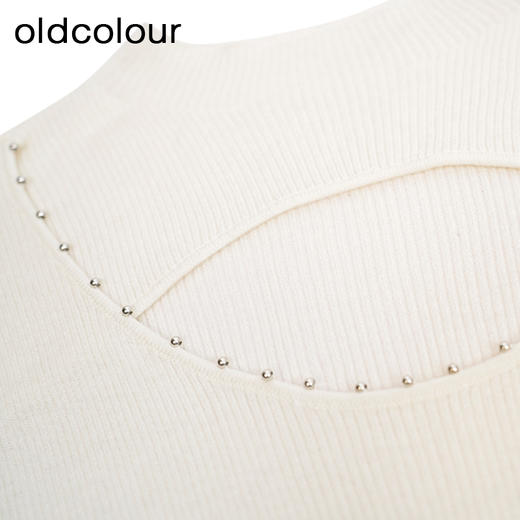 oldcolour修身显瘦针织衫秋季新款气质百搭中袖上衣女GO31052830 商品图4