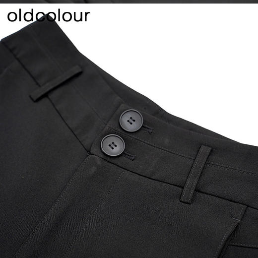 oldcolour黑色高腰微喇裤秋季新款气质显瘦百搭休闲裤女O31073109 商品图2