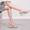 ARCHCONTACT安启美奈亮面坡跟百搭单鞋45601 商品缩略图3