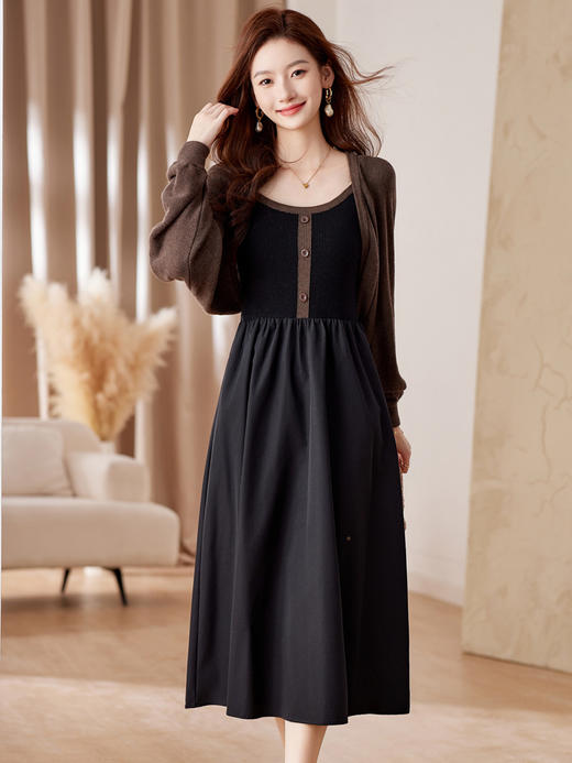 秋季上新，气质时尚收腰显瘦两件套裙HR-WA23839 商品图2