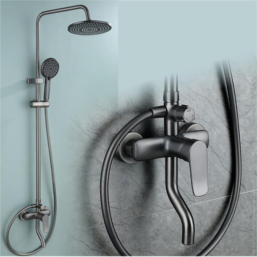 5304全铜三档花洒 水镀枪灰 商品图0