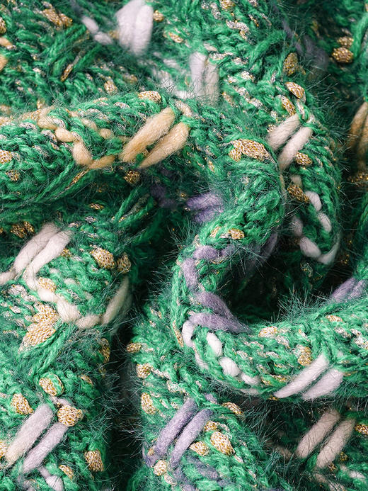 剩XL/XXL 米思阳新款温柔慵懒风针织衫混纺抗起球开衫宽松外套2349 商品图3