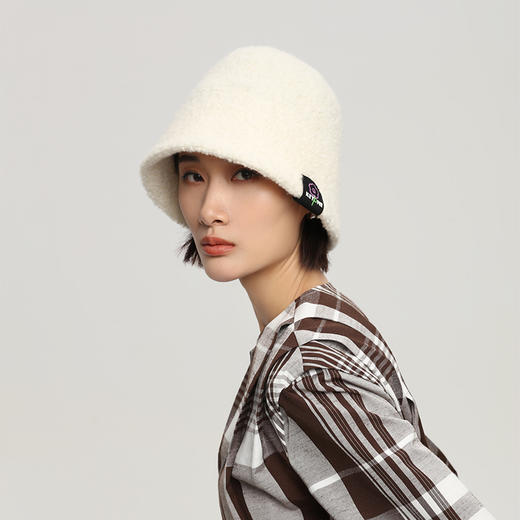 帽仕汇-KEYONE 羊毛卷小花水桶帽 商品图5