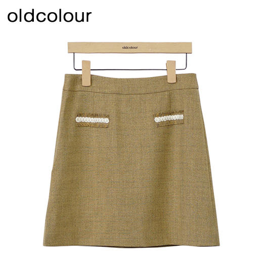 oldcolour小香风半身裙秋季新款气质A字显瘦小短裙女GO31061876 商品图0