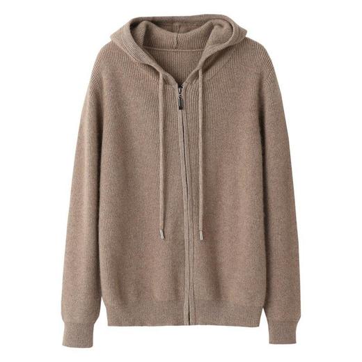 2023秋季套头毛衣女针织衫帽衫连帽外套拉链羊毛绒衫 商品图4