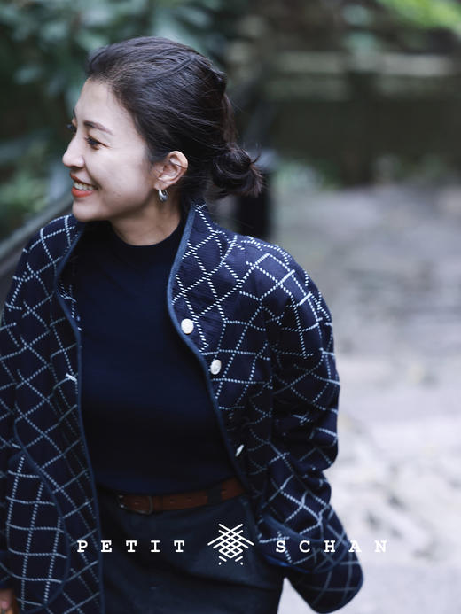 【经典款】PETIT SCHAN小闪 CLO#128 H₂O 水 日本岛精无缝半高领高支超细美丽诺纯羊毛坑条基础打底针织衫 商品图8