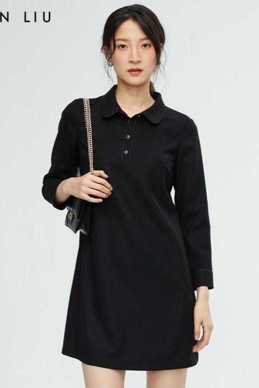 VIVIAN LIU薇薇安刘R2344106秋女装新款羊毛混纺H型长袖连衣裙 商品图5