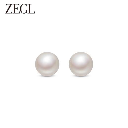 ZEGL天然淡水珍珠耳环女2023年新款耳钉高级感复古12mm14mm大耳饰 商品图1