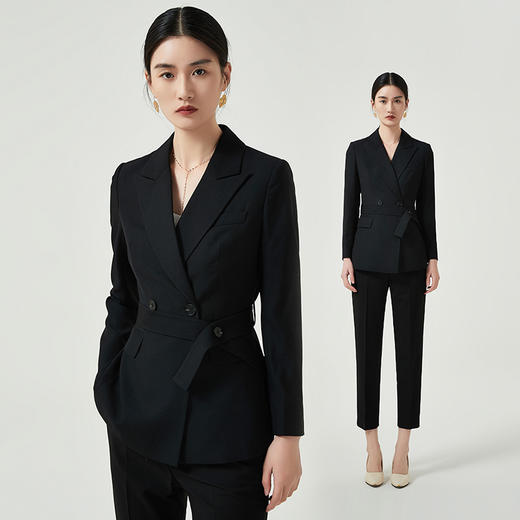 IWY/高级感职业套装女黑色西服外套正装气质通勤售楼部工作服秋CP12318 商品图0