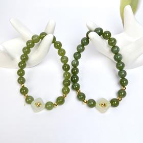 和田玉手串 单圈