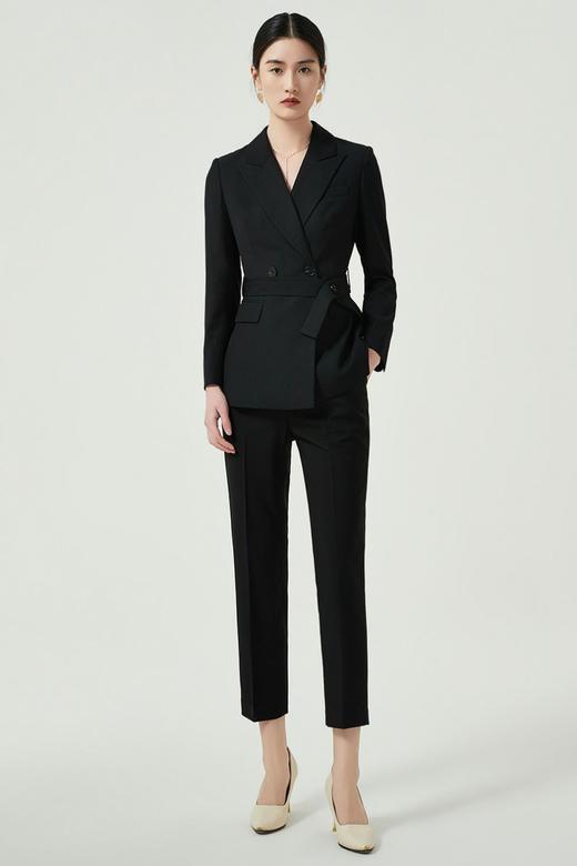 IWY/高级感职业套装女黑色西服外套正装气质通勤售楼部工作服秋C12318+P12318 商品图4