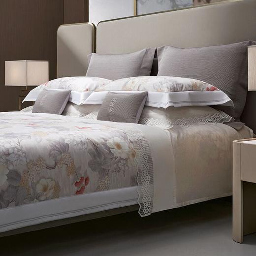 whinny/惠谊  中式素雅100支长绒棉数码印花全棉四件套 沐春 商品图1