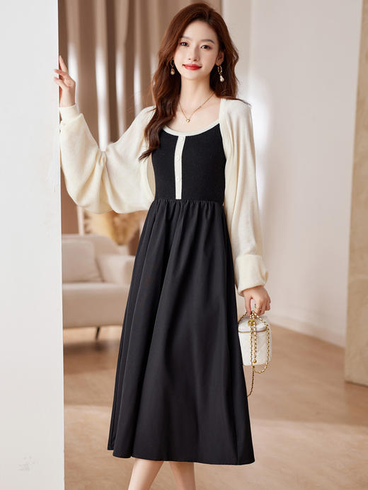 秋季上新，气质时尚收腰显瘦两件套裙HR-WA23839 商品图1