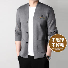 【新款DBJ】大依优型大码开衫弹力针织衫外套毛衣宽松上衣胖子加肥加大码男士线衣