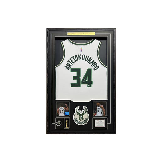 收藏系列 字母哥 雄鹿队34号白色 亲笔签名球衣 商品图0