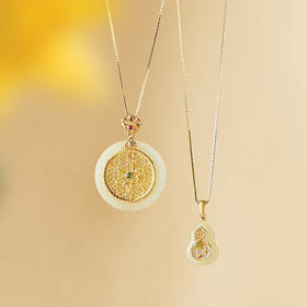 【售罄】和田玉香囊项链，精美窗格镂空，赠3颗沉香珠，放入幽香随身