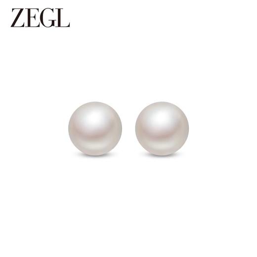 ZEGL天然淡水珍珠耳环女2023年新款耳钉高级感复古12mm14mm大耳饰 商品图2