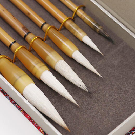 【庆学堂】名师定制毛笔-若明套装 6支国画毛笔套装 商品图1