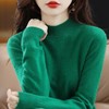 2023秋冬新款半高领毛衣女短款套头针织打底衫纯色长袖女装上衣 商品缩略图0