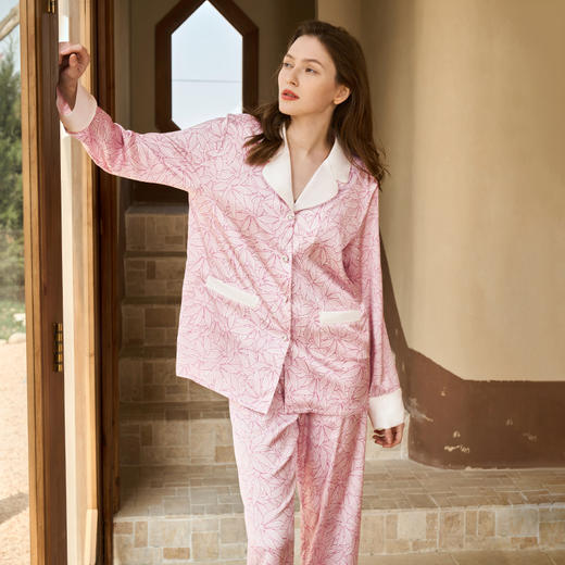 Solo seta22姆米真丝睡衣套装女丝绸家居服长袖桑蚕丝2025秋冬 商品图2