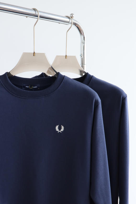 F.P 薄毛圈 拼色袖口 圆领卫衣 WY736 商品图3