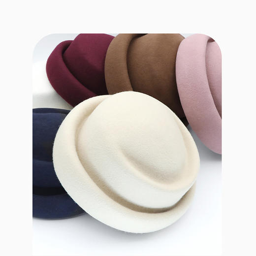 YORO容若绵羊毛秋冬定型毡帽（CADW003） 商品图3