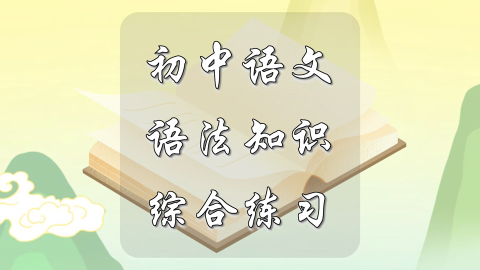 初中语文语法知识综合练习