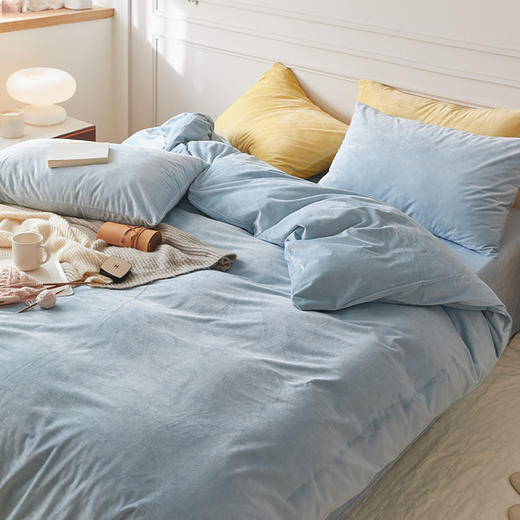 【天鹅绒纯色四件套】天鹅绒四件套加厚保暖绒布四件套纯色法兰绒四4件套 商品图8